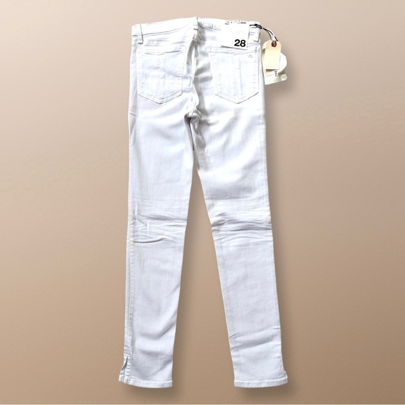 NWT $135 Rag & Bone 10 Inch Capri Jeans with Slit in White 28 - Picture 5 of 14